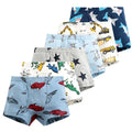 6 Pcs Little Boys' Soft Cartoon Animal Print Cotton Briefs childrensterritory