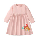 Long Sleeves Unicorn Print Casual Dresses For Girls childrensterritory