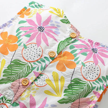 Little Girls Casual Sleeveless Floral Dress For Summer childrensterritory