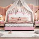 Low Floor Princess Bed Frame with Soft Headboard