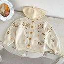 Flower Embroidery Knitted Baby Girls Cardigan childrensterritory
