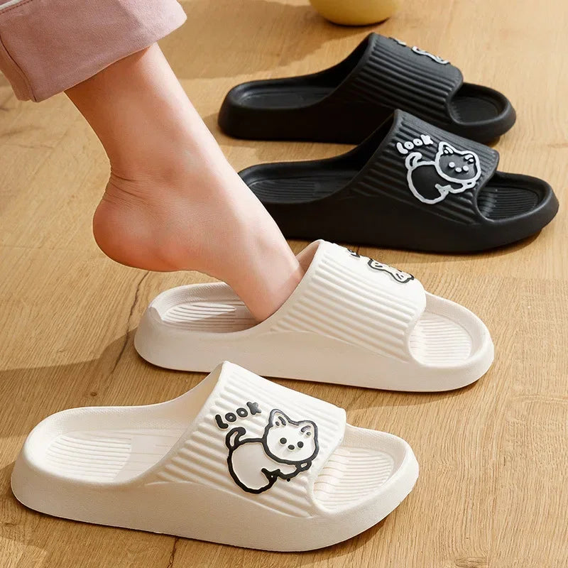 EVA Flat Heel Cat Print Comfortable Women&