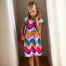 Girls Striped Pattern Party Dress for Summer childrensterritory