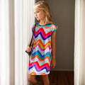 Girls Striped Pattern Party Dress for Summer childrensterritory