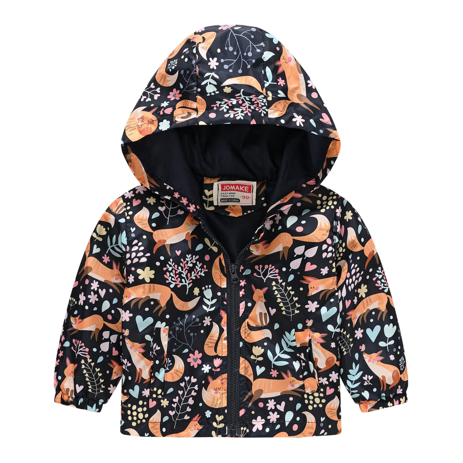 Little Boys Girls Cartoon Dinosaur Print Zipper Hooded Jackets childrensterritory
