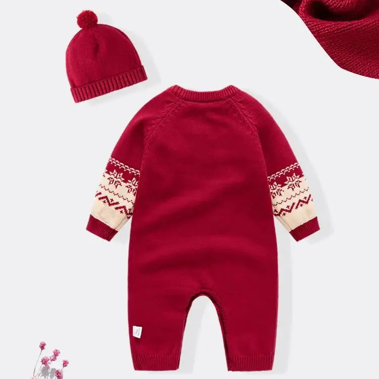 Baby Kids Cartoon Design Winter Bodysuit