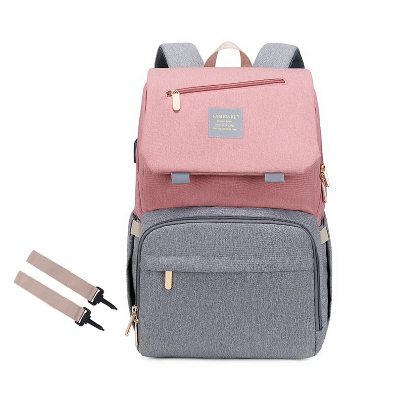 Waterproof Maternity Backpack with USB, Rechargeable Holder
