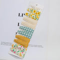 10 Pieces/Lot Flower Print Cotton Alloy Hair Clips Set childrensterritory