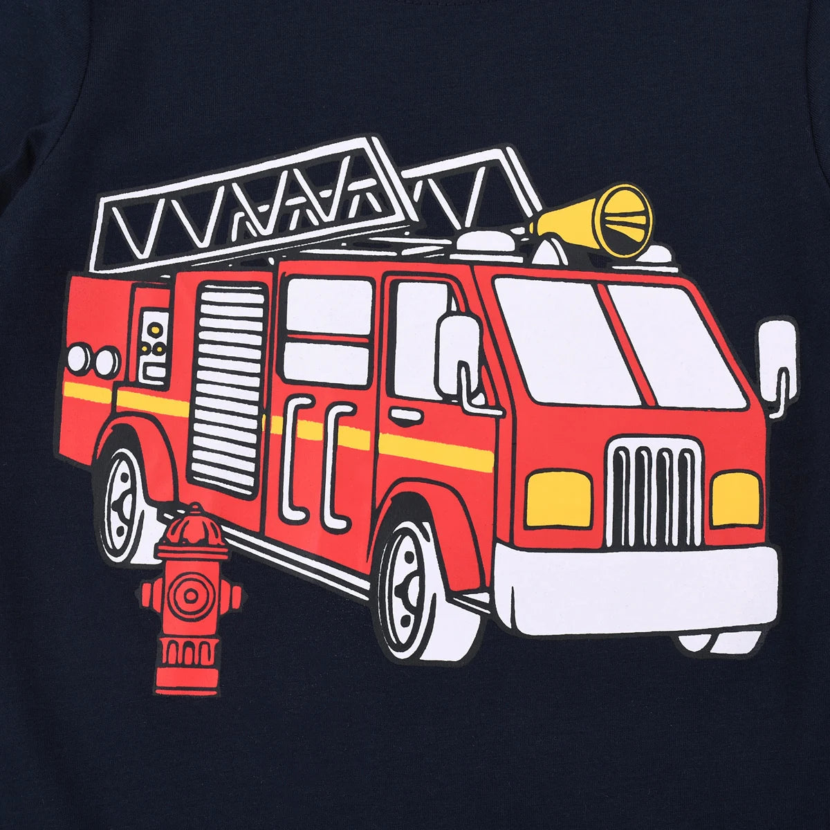 Fire Truck Print Kids Boys Pajamas Sleepwear Set childrensterritory