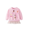 Kids Girls Cartoon Applique Warm Sweatshirts childrensterritory