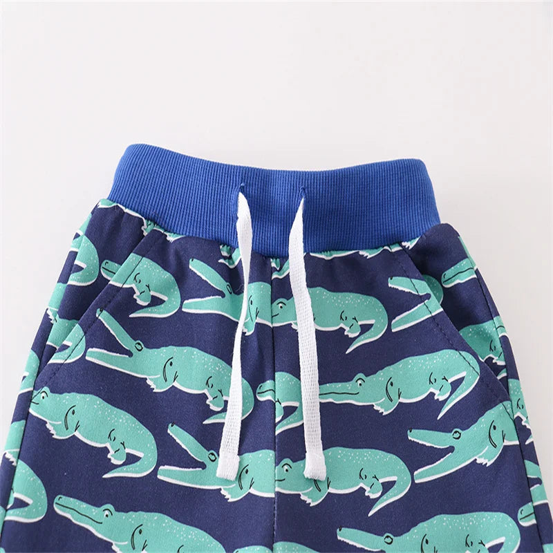 Kids Boys Jungle Theme Print Cotton Short Pants for Summer