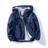 Kids Boys Solid Color Windproof Hooded Jacket childrensterritory