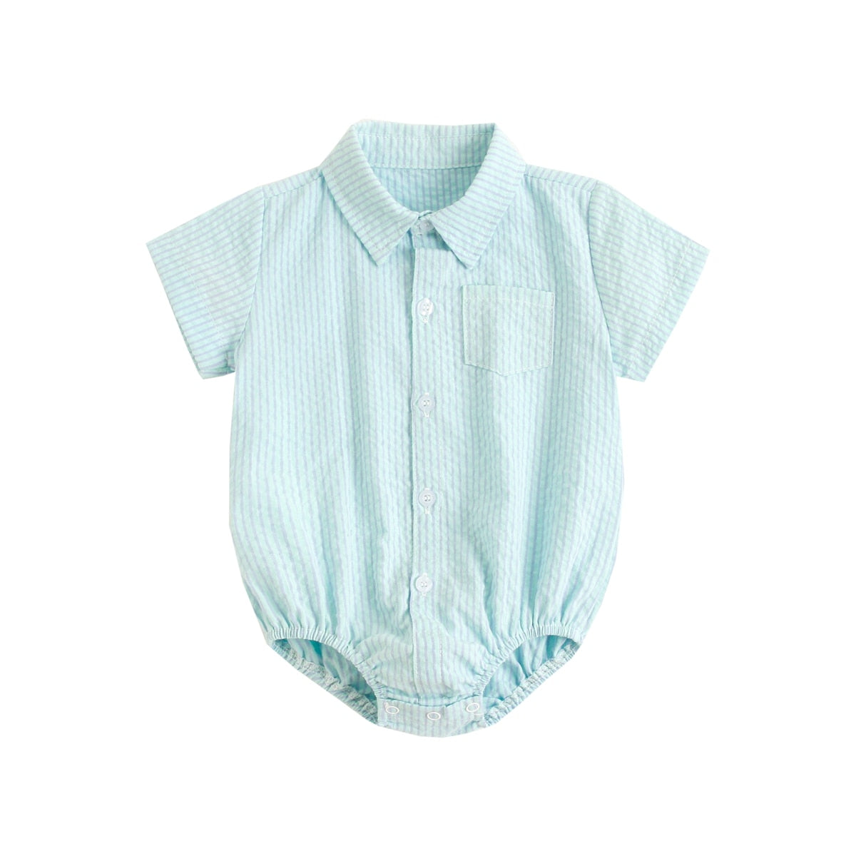 Plaid Cotton Baby Boys Short Sleeve Summer Bodysuit childrensterritory