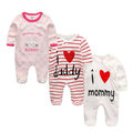 Long Sleeve Overall Printed Baby Zipper Rompers