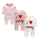 Long Sleeve Overall Printed Baby Zipper Rompers