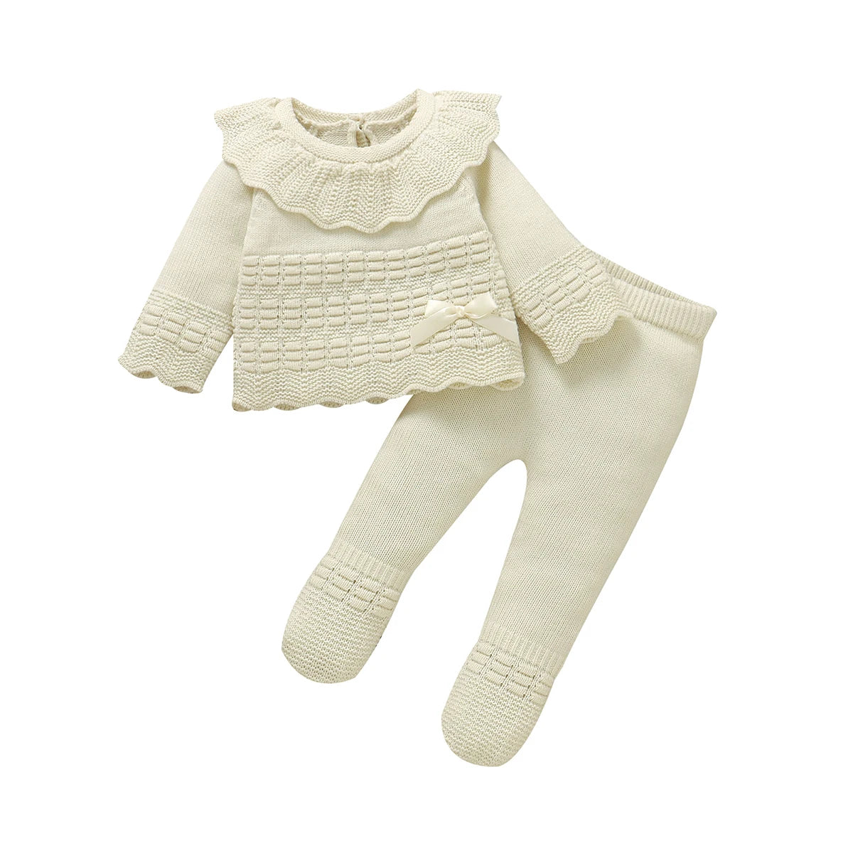 Baby Girls Round Neck Long Sleeves Winter Outfit
