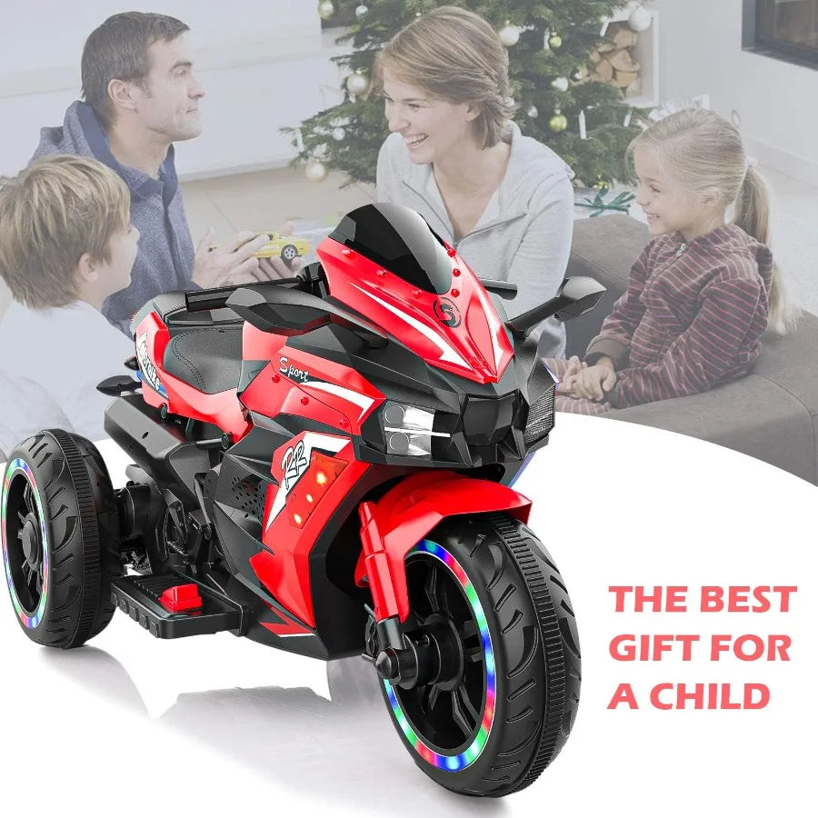 Light-Wheeled, 12V Electric Ride-on Motorcycle for Kids