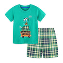 Boys Casual Cartoon Print Summer Clothing Set childrensterritory