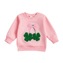 Casual Embroidered Irish Sweatshirt for Little Girls childrensterritory