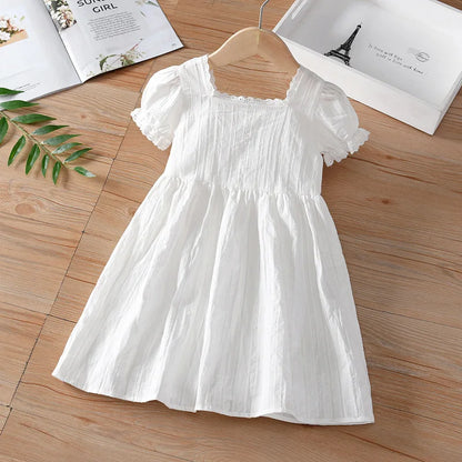 Kids Girls Elegant White Summer Princess Dress childrensterritory