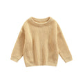 Baby Boys Girls Solid Color Long Sleeve Knit Sweaters childrensterritory
