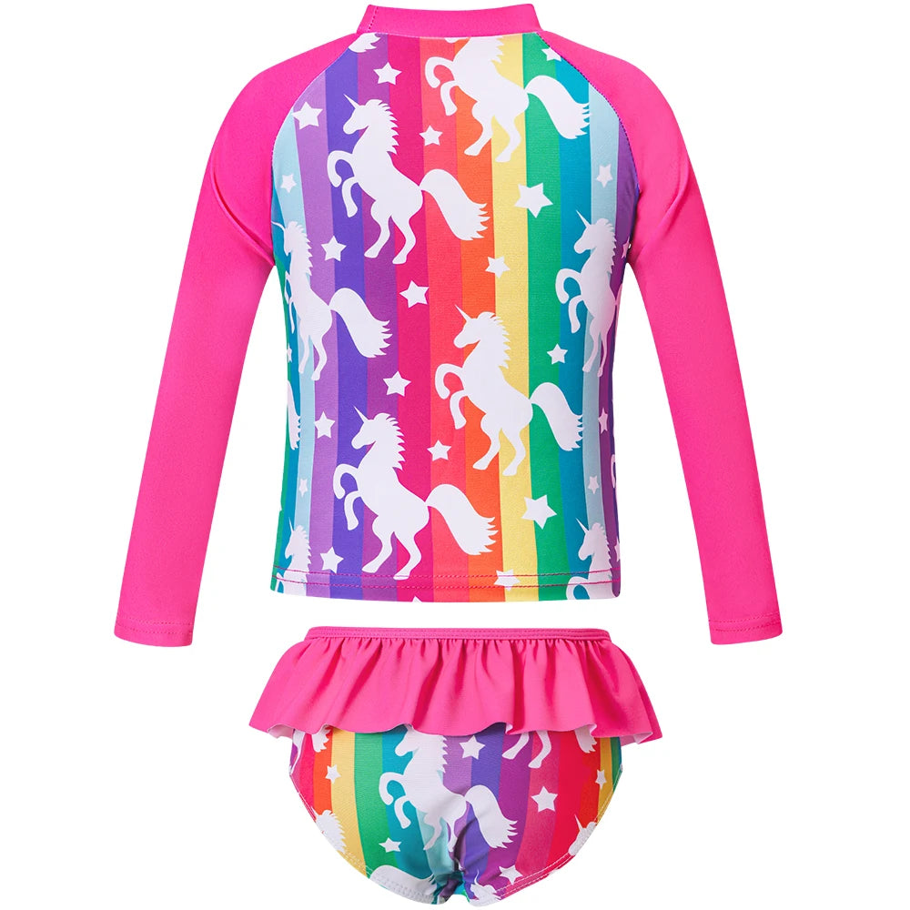 Mermaid Unicorn Design Toddler Girls Tankini Swimwear childrensterritory