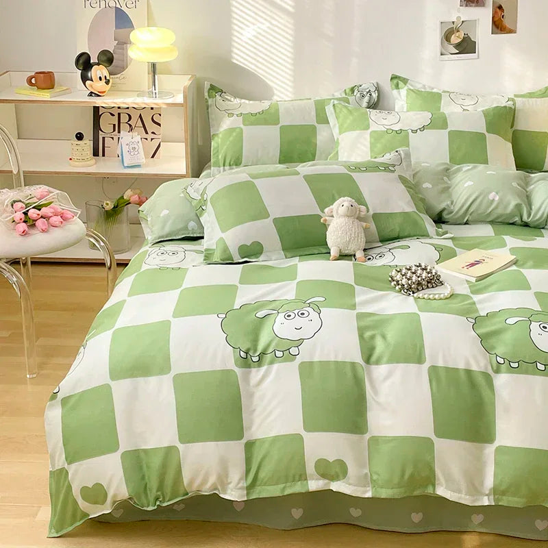 Kids Room Soft Cartoon Design Bedding Set