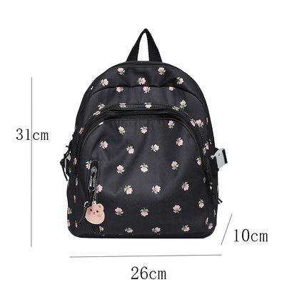 Personalized Embroidery Name Floral Backpack for Girls