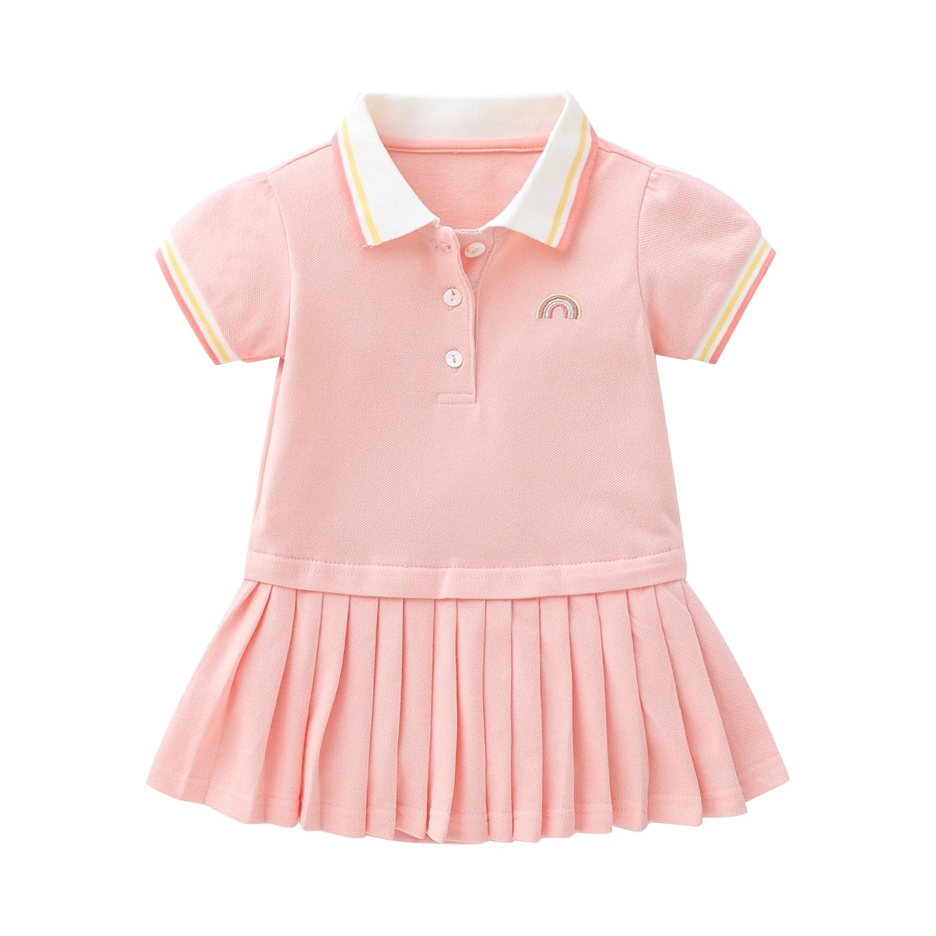Little Girls Cotton Polo Dress for Summer childrensterritory