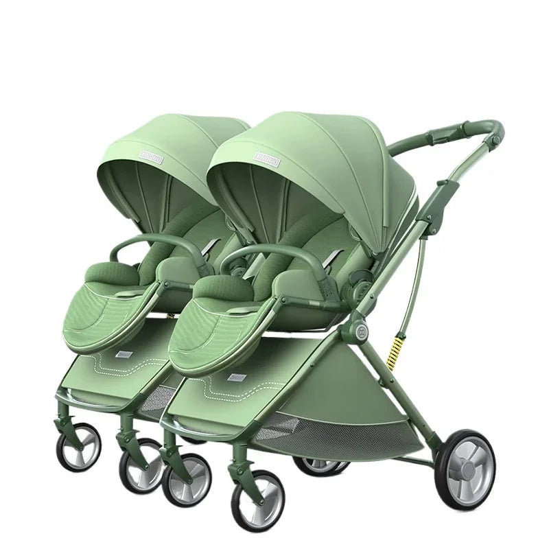 Two-way Foldable, Lightweight, and Detachable Twin Baby Stroller childrensterritory