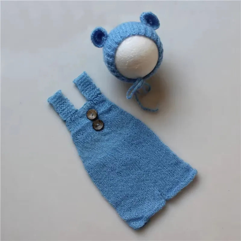 Newborn Photography Props/Crochet Hat Pants Outfits
