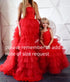 Ruffle Tulle Mother Daughter Matching Party Dresses childrensterritory