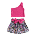 Kids Girl 2 Piece Floral Print Summer Fashion Outfits childrensterritory