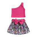 Kids Girl 2 Piece Floral Print Summer Fashion Outfits childrensterritory