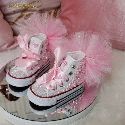 Handmade Butterfly Theme Bling Party Canvas Shoes for Kids childrensterritory