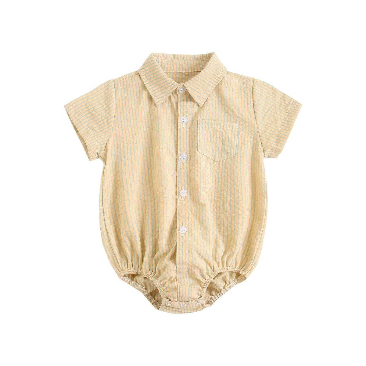 Plaid Cotton Baby Boys Short Sleeve Summer Bodysuit childrensterritory