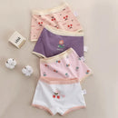 4PCS Little Girls Cotton Breathable Cartoon Briefs childrensterritory