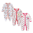 Long Sleeve Overall Printed Baby Zipper Rompers