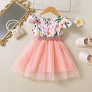 Floral Print Kids Girls Party Dresses childrensterritory