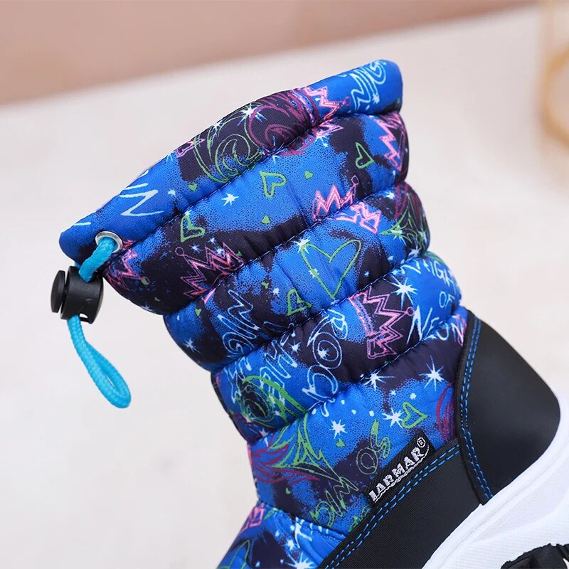 Kids Boys and Girls High Barrel Plus Fleece Winter Snow Boots childrensterritory
