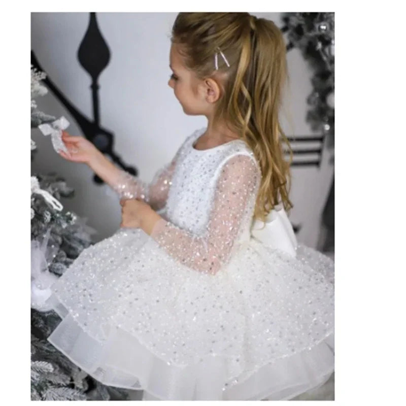 Baby/Kids Girls Sparkly Sequins Tutu Birthday Party Dress