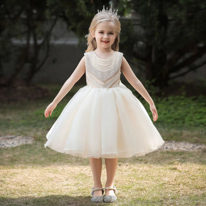 Elegant Bridesmaid Beading Design Girls Bridesmaid Dress