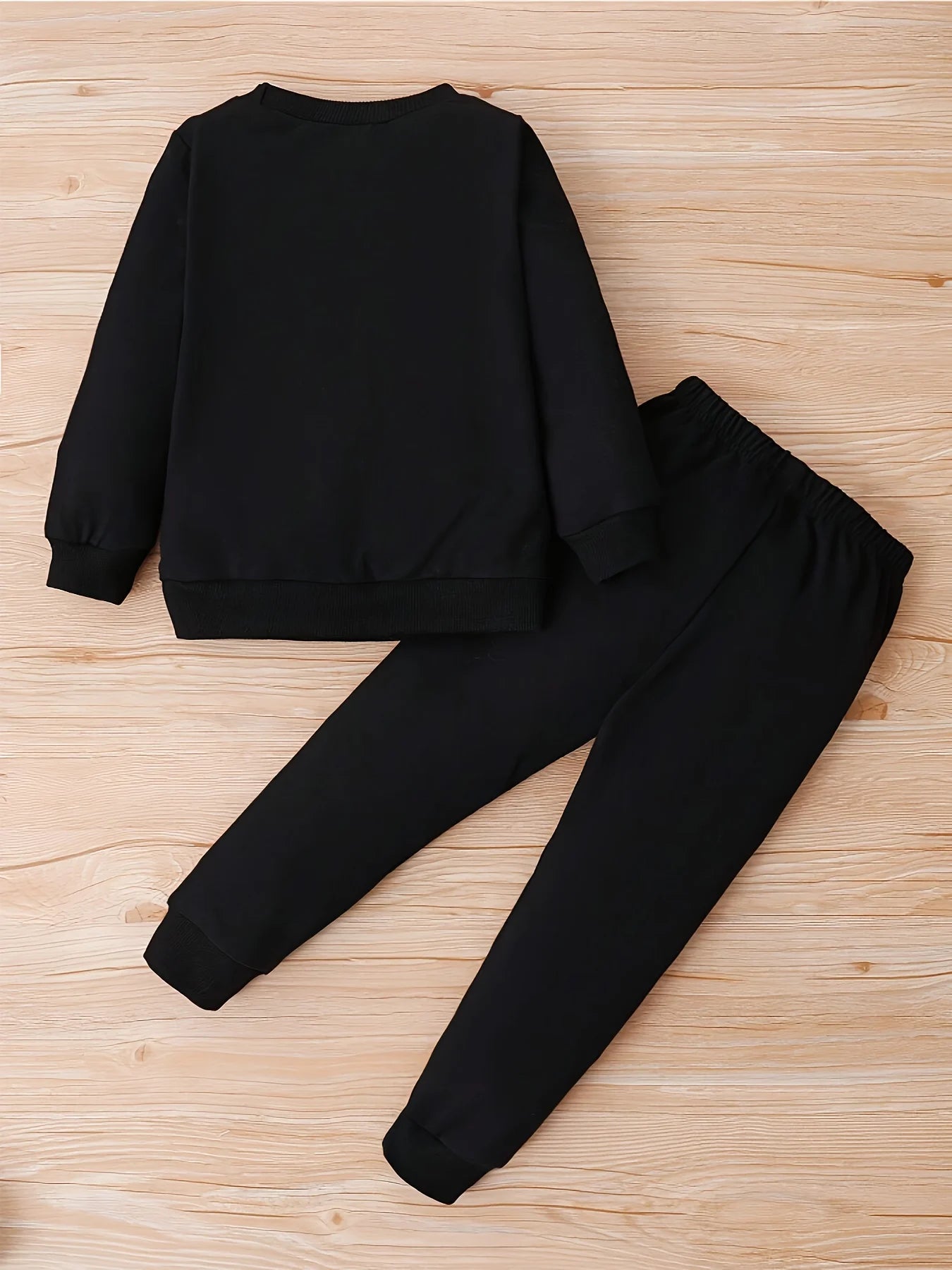 Heart Printed 2 Pieces Kids Girls Warm Tracksuit Set