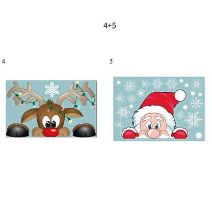 Santa Claus Snowflake Christmas Window/Wall Decals childrensterritory