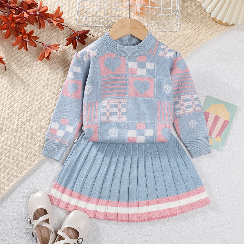 Girls' Long-Sleeved Warm Winter Dresses
