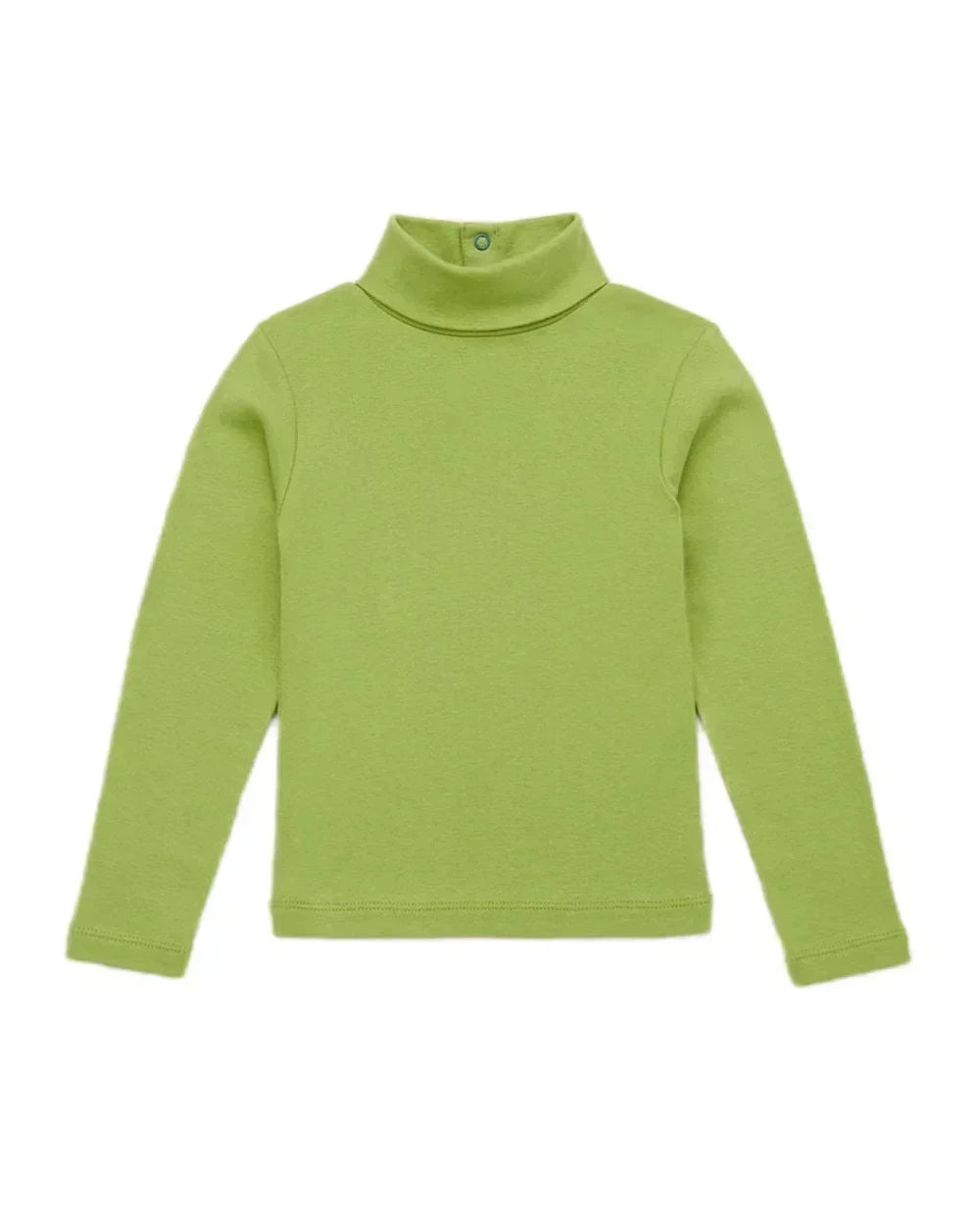 Retro Style Girls' Sweet Mid-Neck Tops for Autumn
