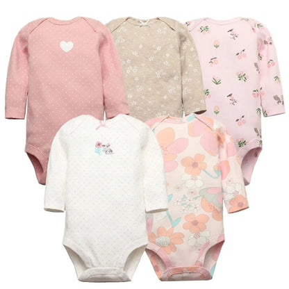 Cartoon Print Soft Cotton Bodysuits For Newborn Babies childrensterritory