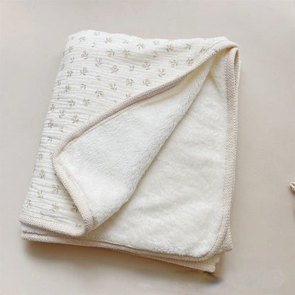 Floral Print Muslin Cotton Winter Ins Baby Blankets childrensterritory