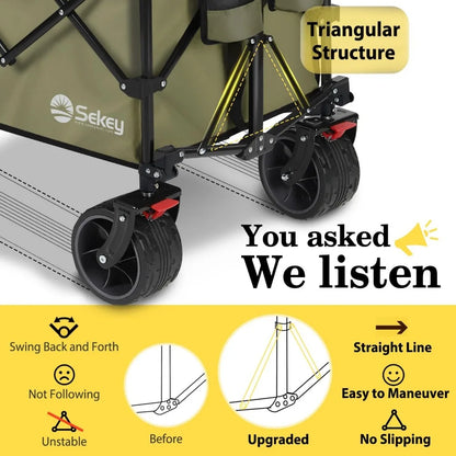 Garden Carts: 48"L Collapsible Folding Extended Wagon childrensterritory