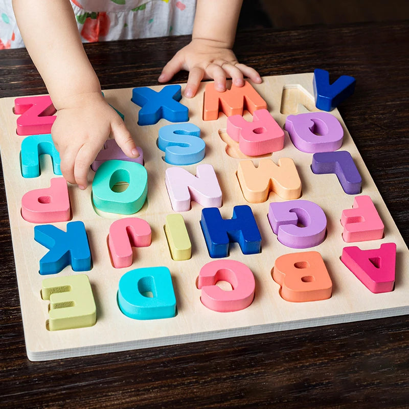 Kids Shape Matching Wooden Puzzle Educational Toys childrensterritory
